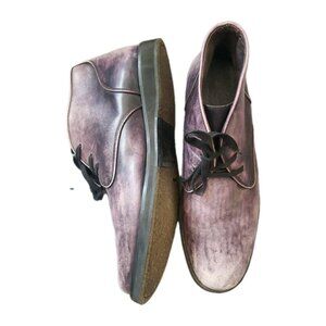 John Varvatos USA Shoes Boots Portland Chukka 13 Leather Distressed  Lace Up